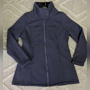 The North Face Womens XL Jacket Quilted Full Zip Coat Lined Mid-Length Purple